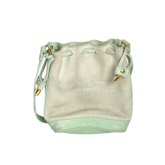 Authentic CELINE Cross Body Bucket Suede Drawstring Bag Purse - Picture 3 of 11